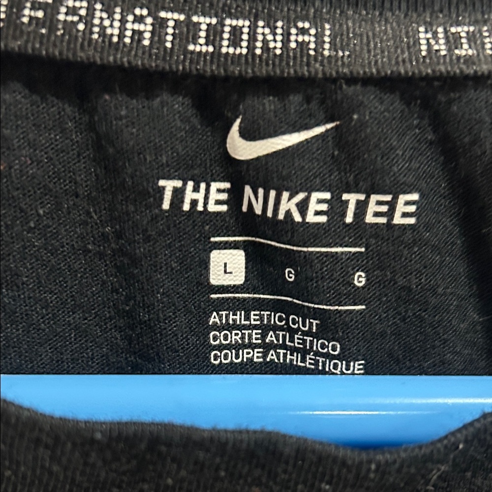 Nike Black Crop Top with Multicolor Stripes - Picture 2 of 4